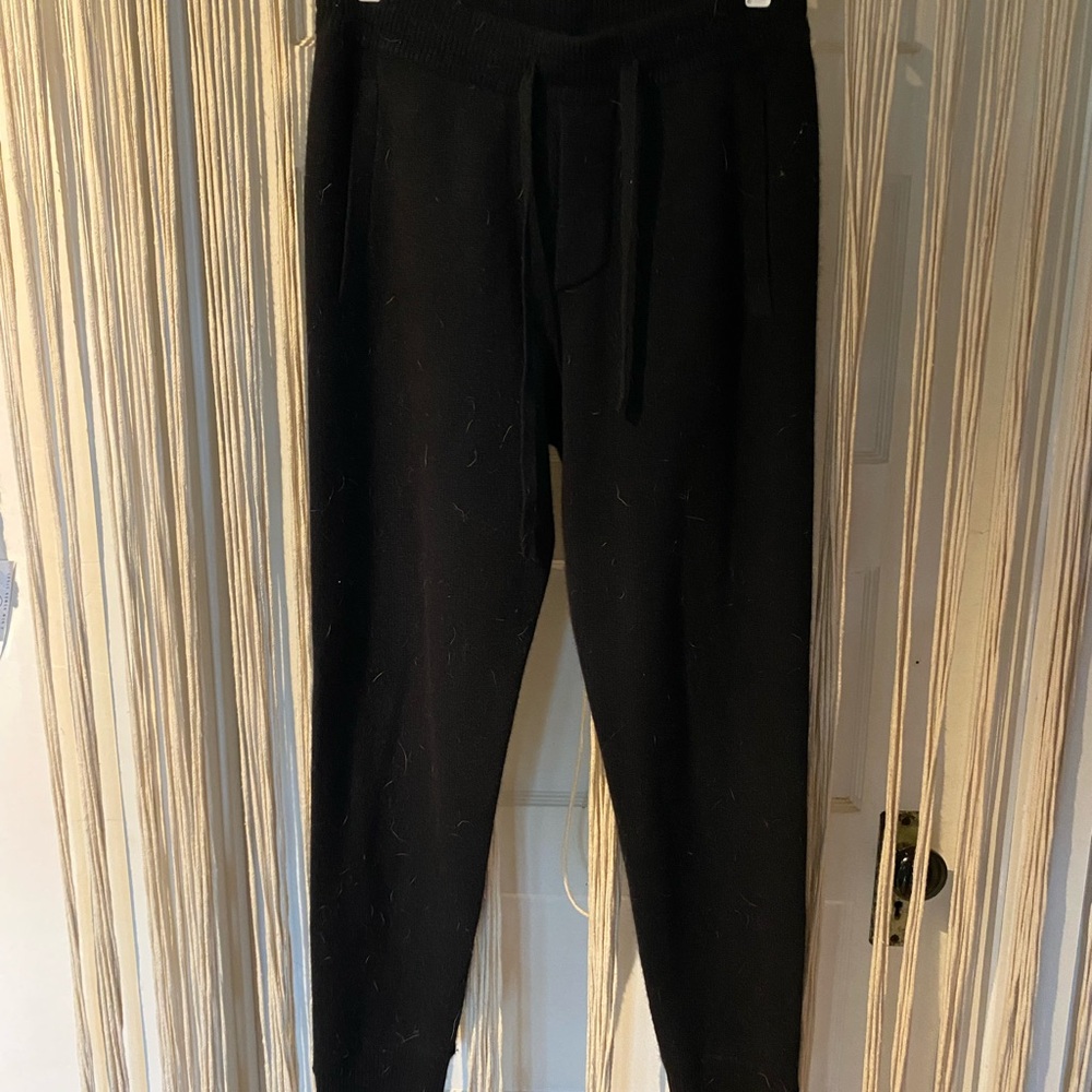 James Perse Black Cashmere pants size O